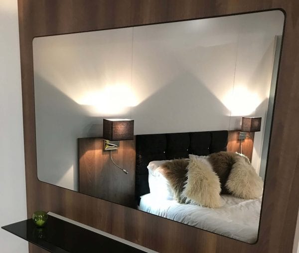 Designer Interactive Mirror Wall Panel in hotel room Designer Interactive Mirror Wall Panel in hotel room