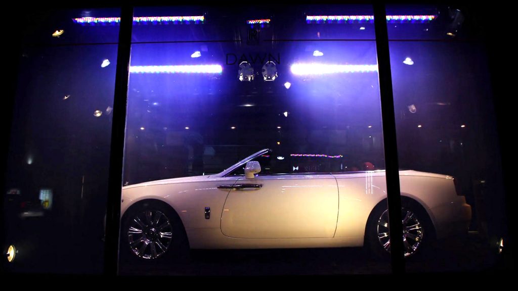 Rolls Royce dawn launch at Harrods